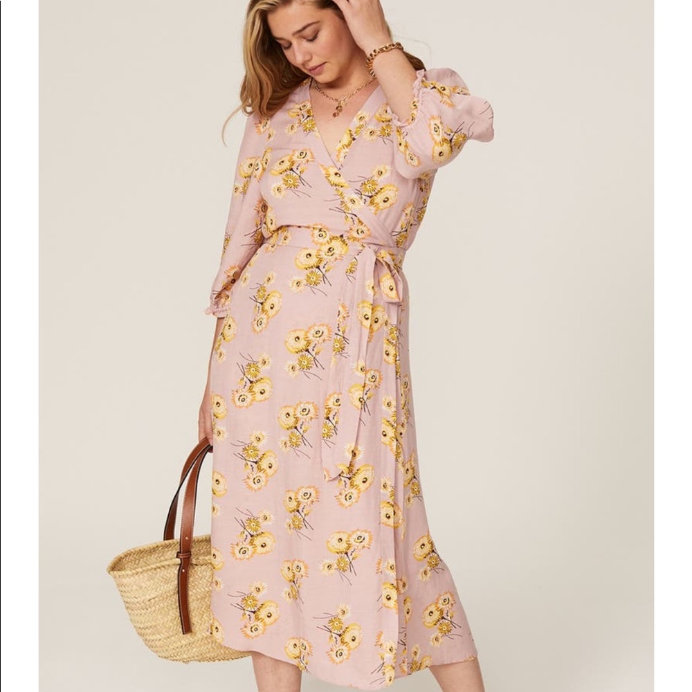 Madewell floral wrap dress